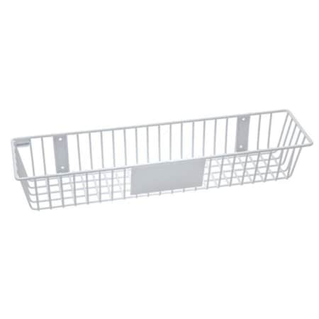 Rack Em Racks RACKEM RACKS 9177-W 24 x 6 x 4 in. Wire Basket - White 9177-W